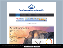 Tablet Screenshot of cuadernodeunaburrido.com